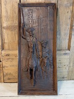 Don Quijote faragott falikép
