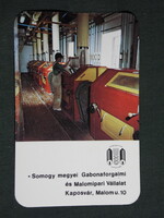 Kártyanaptár,Somogy gabona malomipari vállalat,Kaposvár,malom üzem részlet, 1984,  (8)