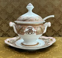 Fischer Vilmos Cluj Napoca Cubash Pattern Sauce Tureen