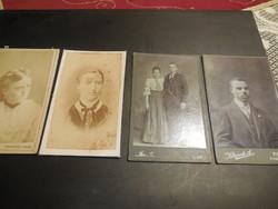 Pécsi portré kabinet fotók 1880- 1900  körül 1-2 kép  Exner Gyula  ,  3. Klapek Antal , 4. Fka.M