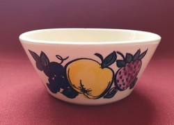 Vintage német porcelán müzlis tál tálka eper szőlő alma gyümölcs mintával