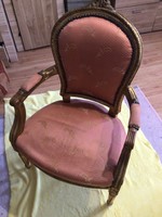 Aranyozott barokk fotel , karosszék