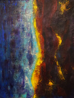 Saly Németh Mária festménye / Fénytest 60x80 cm