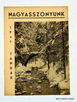 1941 január  /  NAGYASSZONYUNK  /  RÉGI EREDETI ÚJSÁG Ssz.:  3895