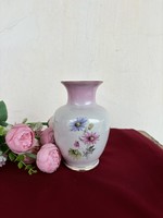 Hollóházi porcelán virágos  gyönyörű váza  midcentury modern lakásdekoráció