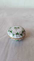 Herendi porcelán ékszertartó, petrezselyem mintás dekorral, pecsétes jelzéssel
