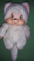 Vintage fehér Monchhichi Nyamy MONCSICSI Washino Sekiguchi baba figura 18 cm a képek szerint 2.