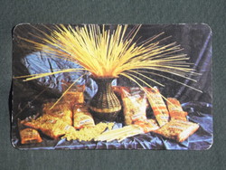 Kártyanaptár,Gabona malomipari vállalat Székesfehérvár,száraztészta, 1985,  (8)