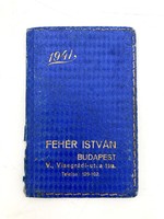 Visegrádi utcai bor-, sör- és pálinkamérés 1941-es zsebnaptára, árakkal