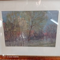 Duray Tibor (1912-1988) A diósgyőri vár tövében (1954), miskolci műgyűjtők figyelem!!!