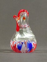 1T843 Miniatűr muránói üveg kakas figura 5.3 cm