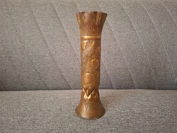 Hüvelyváza madárral, rózsával 25 cm