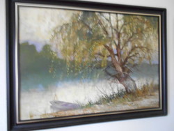 Puskás Imre nagyméretű festménye (100x70 cm) eladó