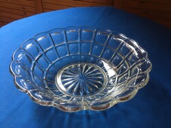 Régi vastag üveg tál