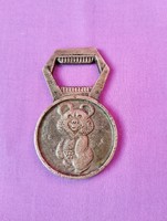 Oroszország. USSR. Moszkvai XXII 1980 olimpia szimbóluma. Maci, Miska. Tömör réz sör nyitó.