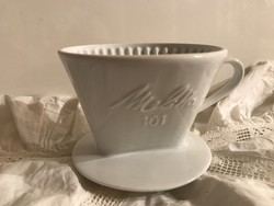 PORCELÁN - MELITTA - FILTERTARTÓ - BOLTI ÁR - 12. 990 ft -  HÓFEHÉR - OSZTRÁK - HIBÁTLAN
