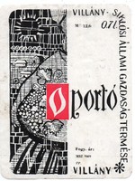 Boros címke: Villányi Oportó.