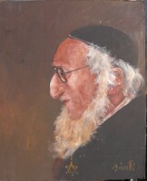 Bánfi -  "Rabbi" (olaj,karton, 33×27 cm)