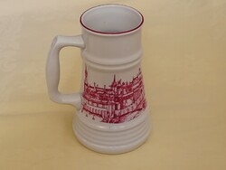 Porcelán korsó BUDA  Alföldi Porcelán retro 10,5x16,5cm