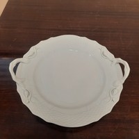 Fehér Herendi porcelán füles süteményes kínáló tál