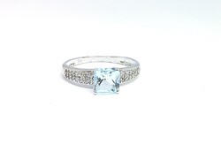 Topáz köves fehér arany gyűrű (ZAL-Au122715)