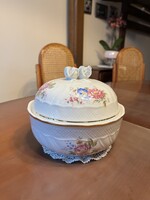 Hollóházi Hajnalka mintás bonbonier 17.5 cm átmérő hibátlan