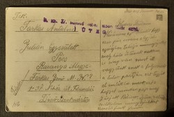 1917-es képeslap - M. Kir. 37. honvéd nehéz tábori tűzér ezred  1. üteg bélyegzéssel