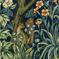 William Morris és John Henry Dearle: Fácánkakas (1916) textil alkotás reprint poszter, plakát 41*25