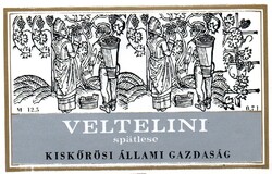 Boros címke: Kiskőrösi Veltelini.
