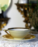 Art deco Limoges-i finomporcelán kávés szett, vanília és napsárga színben