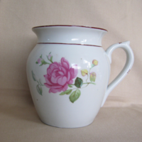 Hollóházi porcelán rózsás csupor bögre