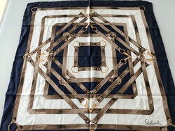 Vintage Ostinelli selyemkendő, 79 x 75 cm