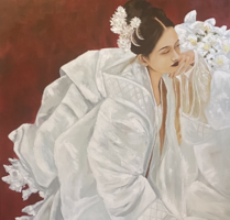 Szluka Szilvia-Merengés ,olajfestmény 80x80cm
