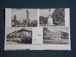Képeslap,Bácsalmás,mozaik,templom,zárda,mozi,hősi emlékmű,országzászló,Turul Bp. kiadás, 1925-