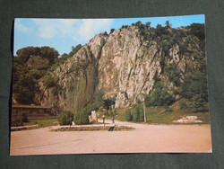 Képeslap,Aggtelek nemzeti park,Jósvafő cseppkőbarlang bejárata látkép,részlet,1985-