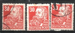 Szovjet Zóna 0055 (Állgemenie kiadás) 222 a,b,c     17,50 Euró