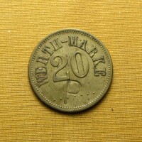 Werth-Marke "20" beütéssel