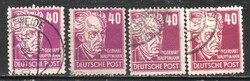 Szovjet Zóna 0062 (Állgemenie kiadás) 223 a,b,c,d    47,50 Euró