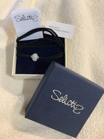 Díszdobozos új Swarovski kristályos nyaklánc karkötő valódi bőr szíjjal garanciával