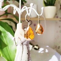 Narancssárga fazettált fülbevaló