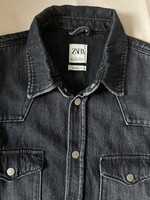 ZARA férfi vastag (téli) farmer ing 38, új