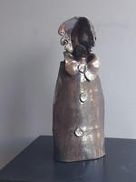 ! Kortárs kerámia szobor, 63 cm magas - Talán Vertel Andrea vagy csernus?, de jelzés nélküli ! - 805