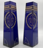 Art Deco üvegváza pár, 1930-as évek