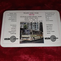 VOLÁN  kártyanaptár 1972