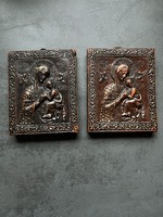 Madonna a kis Jézussal, viasz dombormű, ortodox ikon