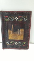 Brand new leather or faux leather book cover with Venetian decoration
