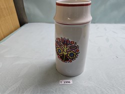 T1996 Hollóházi J. Seregély Éva horpasztott váza 21 cm
