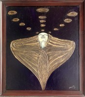 Transzcendens. Prima díja művésztől 70x60 cm-es kép,  Károlyfi Zs/1952