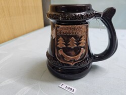 T1993 Czarna Bialostocka lengyel kerámia korsó 15 cm