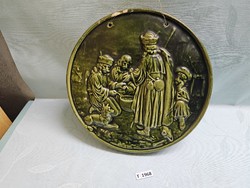 T1968 Pásztor jelenetes kerámia fali csempe 28 cm